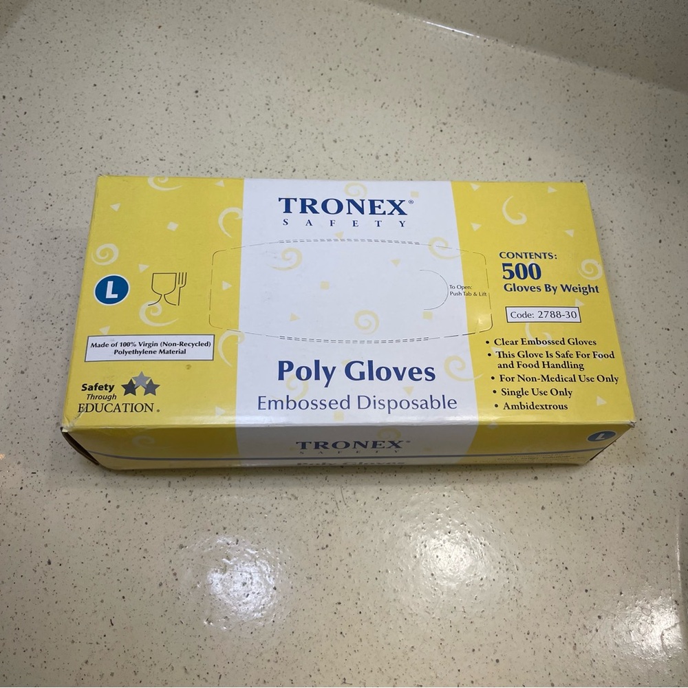 Tronex Yellow Poly Gloves - 500 Count